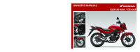 Honda CB125F - Owners manual 2017-2018-2019 EN 
